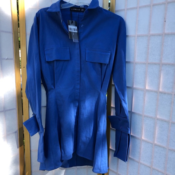 Princess Polly cover girl mini dress in blue lioness - Picture 4 of 8